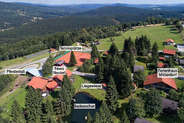 Luftaufnahme Ferienhaus Mitterdorf